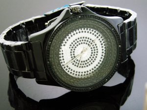 King Master 12 Diamond 48M Round Black tone Case watch