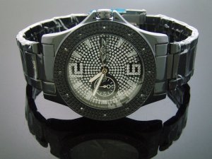 King Master 12 Diamond 48M Round Black tone Case watch