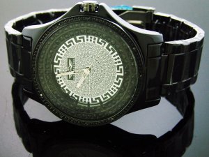 King Master 12 Diamond 48M Round Black tone Case watch