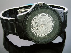 King Master 12 Diamond 48M Round Black tone Case watch