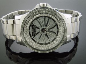 King Master 12 Diamond 50MM Round Case with CZ on the Face watch