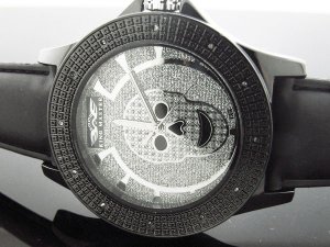 King Master 12 Diamond 48M Round Black tone Case watch