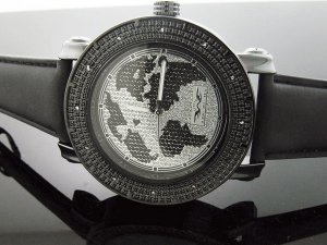 King Master 12 Diamond 48M Round Black tone Case watch