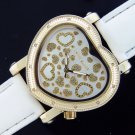 Swiss Master By KM Large Heart 12 Diamonds Watch