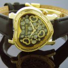 Swiss Master By KM Large Heart 12 Diamonds Watch