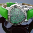 Swiss Master By KM Large Heart 12 Diamonds Watch