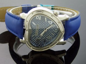 Swiss Master By KM Large Heart 12 Diamonds Watch