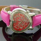 Swiss Master By KM Large Heart 12 Diamonds Watch