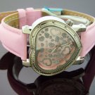 Swiss Master By KM Large Heart 12 Diamonds Watch