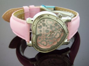 Swiss Master By KM Large Heart 12 Diamonds Watch