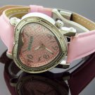 Swiss Master By KM Large Heart 12 Diamonds Watch