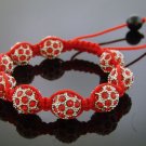 Unisex Big Bead CZ Shamballa Bracelet 12MM 8Inch