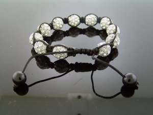 Unisex Big Bead CZ Shamballa Bracelet 12MM 8Inch