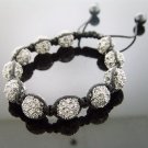 Unisex Big Bead CZ Shamballa Bracelet 12MM 8Inch