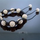 Unisex Big Bead CZ Shamballa Bracelet 12MM 8Inch