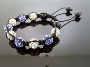 Unisex Big Bead CZ Shamballa Bracelet 12MM 8Inch