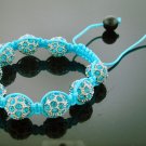 Unisex Big Bead CZ Shamballa Bracelet 12MM 8Inch