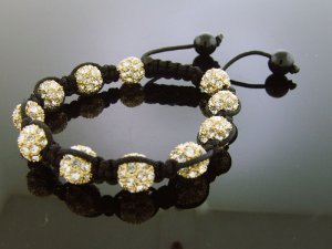Unisex Big Bead CZ Shamballa Bracelet 12MM 8Inch