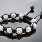 Unisex Big Bead CZ Shamballa Bracelet 12MM 8Inch