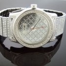 Men's King Master 50MM Round 12 Diamonds SS Band watch