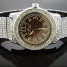Men's King Master 50MM Round 12 Diamonds SS Band watch