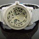 Men's King Master 50MM Round 12 Diamonds SS Band watch