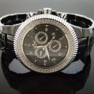 IceTime Men's White Ceramic Sapphire Glass 47MM Round 1.00CT Diamond Watch