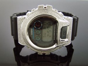 Casio G Shock 4.50Ct Full Case White 659 diamonds Watch