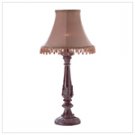 Beaded Mahogany Lamp