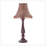 Beaded Mahogany Lamp