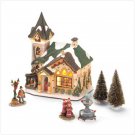 6-PIECE LIGHTED CHURCH VILLAGE