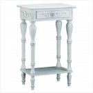 CARVED WHITE SIDE TABLE