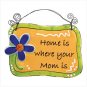 HOME IS WHERE MOM IS PLAQUE