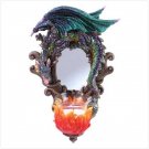 DRAGON WALL MIRROR AND CANDLEHOLDER