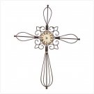 SPANISH MISSION CROSS WALL CLOCK