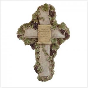 GRAPEVINE MOTIF WALL CROSS