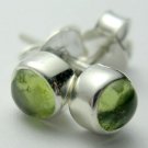Sterling Silver Genuine Natural Peridot Studs