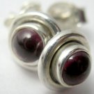 Sterling Silver Genuine Garnet Studs