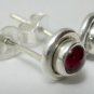 Sterling Silver Genuine Garnet Studs