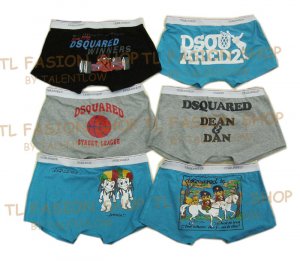 Lot of 6 pcs 09 DSQUARED D2 Man's boxers/briefs Underwear pack No 30