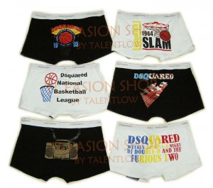 Lot of 6 pcs 09 DSQUARED D2 Man's boxers/briefs Underwear pack No 35