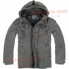New arrival  G-Star raw mans Military hunt winter hooded jacket/coat,color gray.size M.