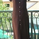 Short Sleeved Button Front Linen Dress