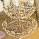 Beautiful Vintage Two Tier Metal Basket