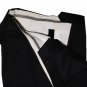 54R Mantoni 2-pc Men's Suit Solid Black Wool 2 Button Flat Front Pants Free Hem-up & Tie Size 54R