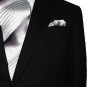 40R Mantoni 2-PC Men's Suit Solid Black Wool 2 Button Flat Front Pants Free Hem-up & Tie Size 40R