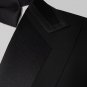 34S Marchatti 2-PC Men's TUXEDO Suit 1 Button Solid Black Flat Front Pants FREE Bow Tie Size 34S