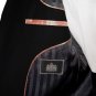 40R Marchatti 2-PC Men's Suit 3 Button Solid Black Single Pleat Pants FREE Neck Tie Size 40R