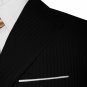 40S Fiorelli 3-Button Men's Suit Black with Thin Stripes with Single Pleated Pants FREE Tie Size 40S