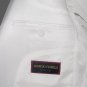 44R Giorgio Fiorelli 2-Button White Men's Tuxedo Suit Single Pleat Pants FREE White Bow Tie Size 44R